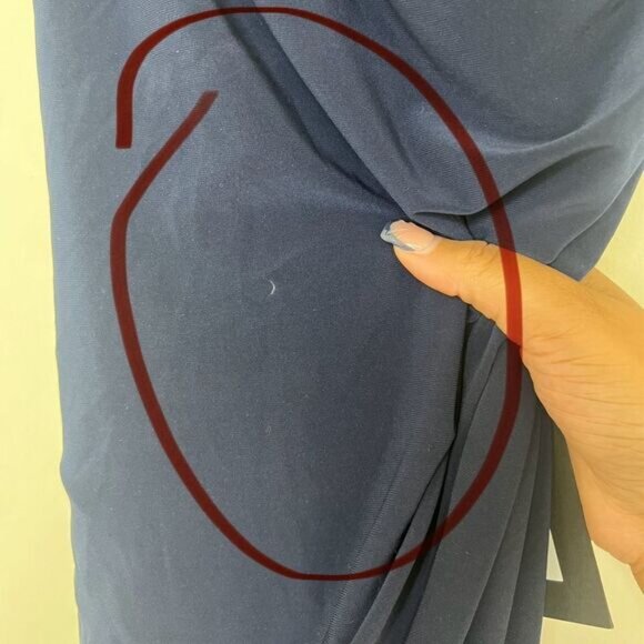 Norma Kamali x Revolve True Navy Ruched Diana Dress Size XL - Picture 9 of 12